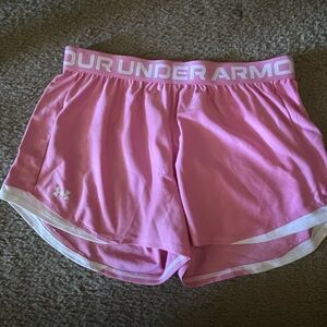 Under Armour Women's Light Pink Athletic Shorts